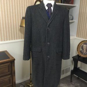 Vintage 1950's Men's Tweed Overcoat Breakfast Club 44R